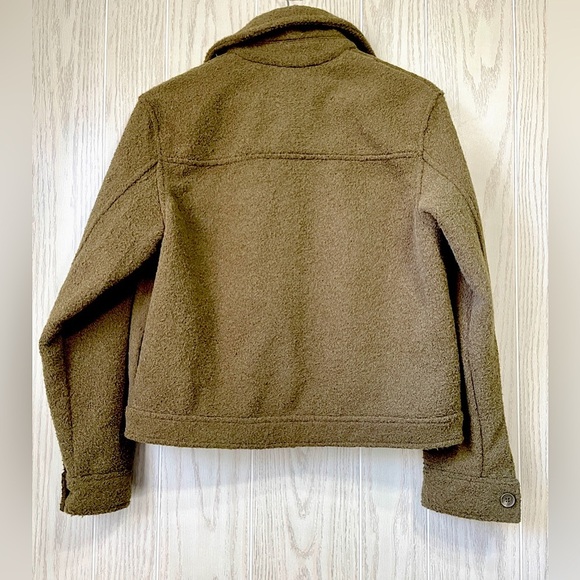 Joie Olive Green Fleece Utility Jacket Size M NWT - Picture 3 of 3